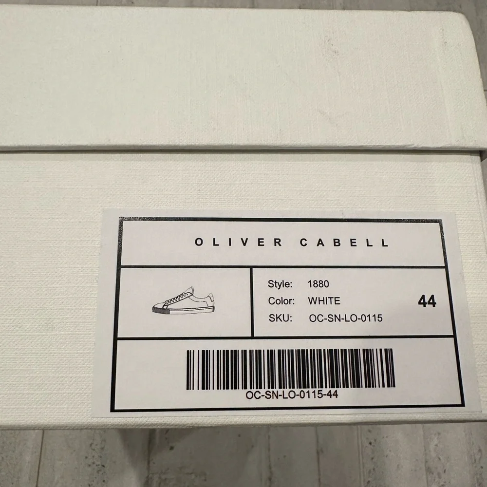 Oliver Cabell Lo White Leather Sneakers - Picture 9 of 9